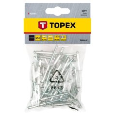 Nýt hliníkový trhací 4,0mm x 8mm, 50ks 43E401