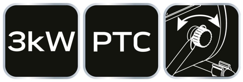 PTC 3kW kerámia elektromos fűtőtest 90-063