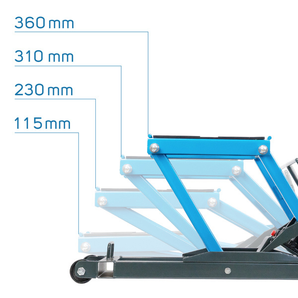 680 kg teherbírású motorkerékpár-emelő SATV-1500