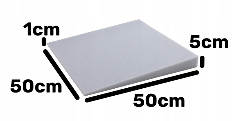 Akustična ploča 3D s kosim rubovima, 50x50 cm, debljina 5 cm, svijetlosiva