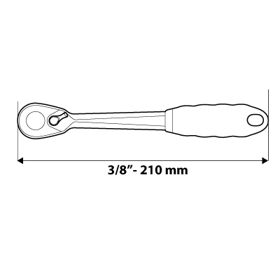 3/8", 210 mm-es racsni 08-508