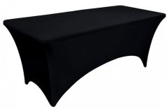 Poťah na cateringový stôl 180cm elastický čierny