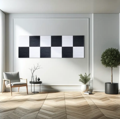 Akustický panel polyester 50x50cm, tloušťka 4cm, černý