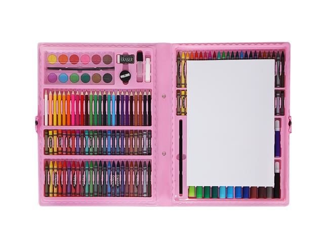 Set pentru pictură roz pentru copii 168 piese