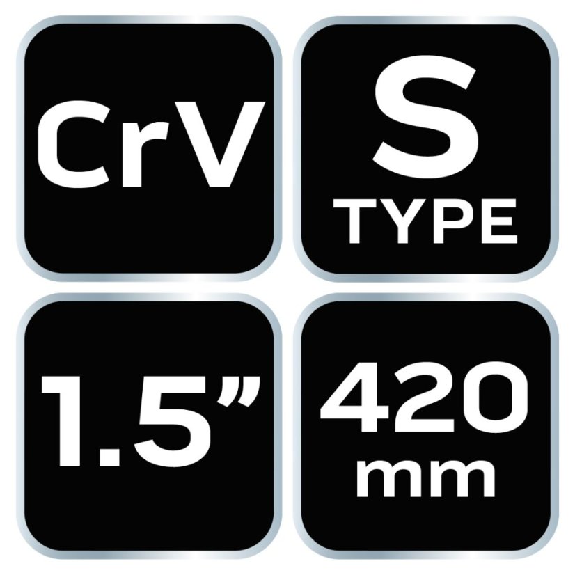 Cheie pentru țevi tip "S", 420 mm, 1,5" 02-421