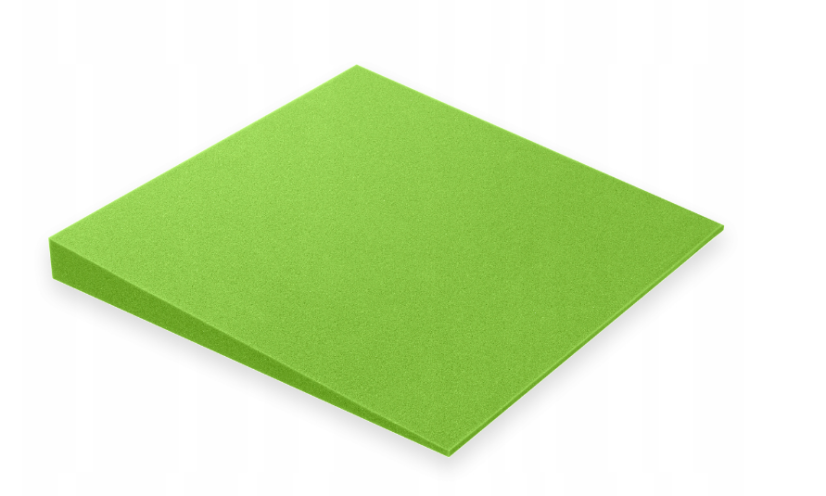 Akustický panel 3D zkosený 50x50cm, tloušťka 5cm, světle zelený