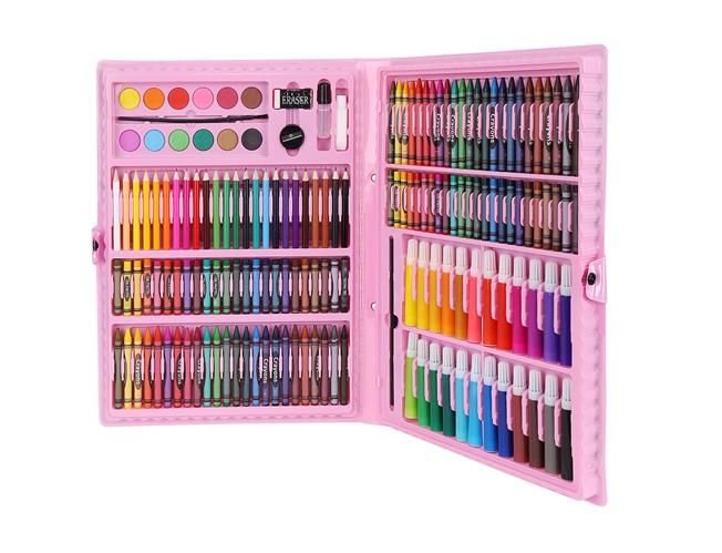 Set pentru pictură roz pentru copii 168 piese