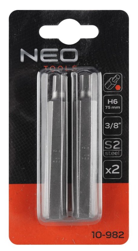 HEX-Spitze 6 x 75 mm, S2 x 2 St. 10-982
