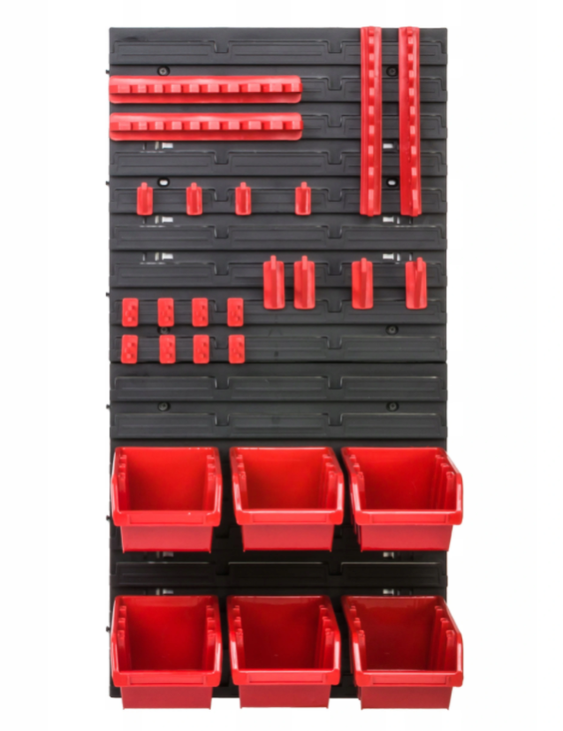 Стена за инструменти 78x39 см + 6 кутии RED
