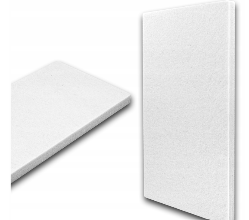 Akustický panel polyester 50x100cm, tloušťka 5cm, bílý