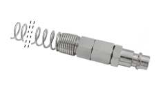 Schnellkupplung 1/4" Außen - Außengewinde mit Schutzfeder 12x8mm
