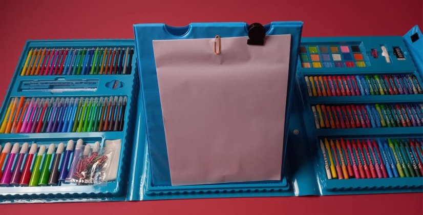 Set pictură pentru copii 208buc albastru