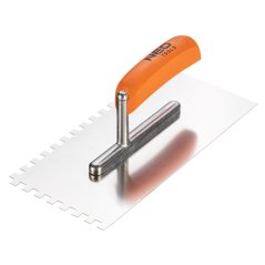 Hladítko se zuby, 270 x 128 mm, zub 8 x 8 x 8 mm, dřevěná rukojeť 50-163