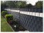 Plasă de umbrire pentru gard 19cm x 35m 450g/m2 Neagră + cleme 24buc