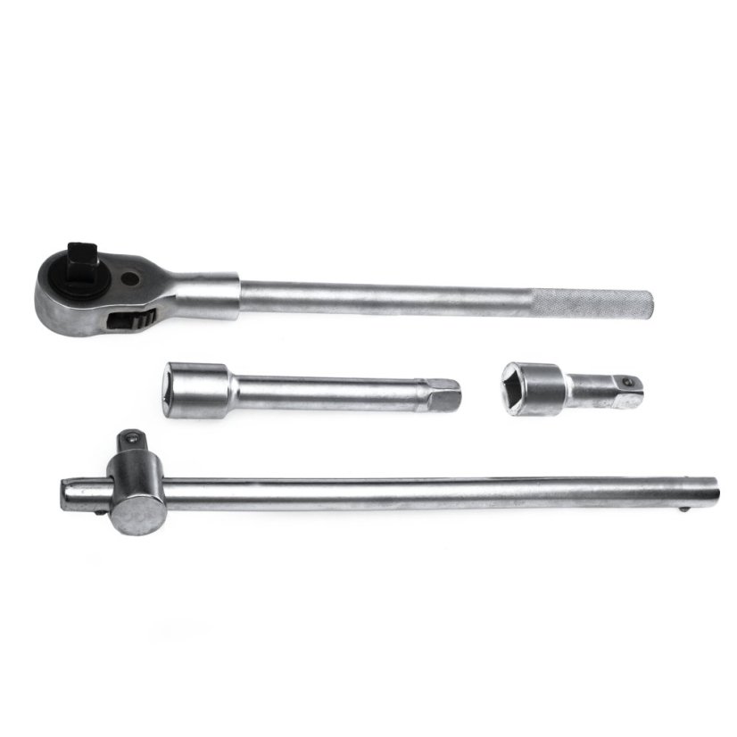 Chei tubulară hexagonale 12-colțuri 3/4" forjate CRV 21 bucăți pentru TIR, clichet, capete tubulare mari TA206