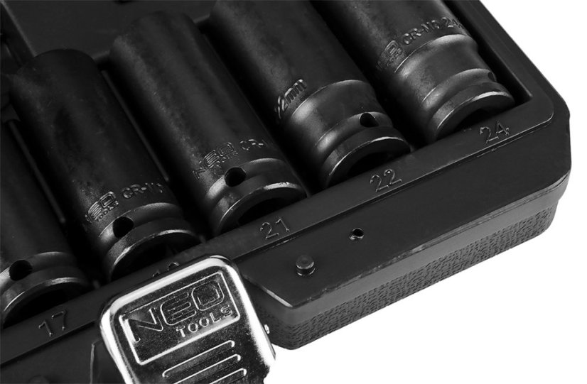 Steckschlüsselsatz 1/2", 10-24 mm, 10-teilig 12-107