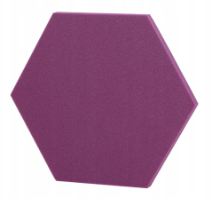 Akustický panel Hexagon 50x50cm, tloušťka 3cm, fialový