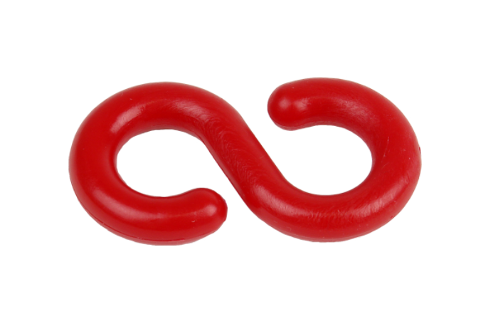 "S" műanyag láncszem, piros