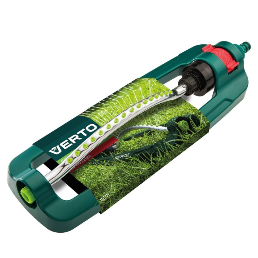 Oszillierender Sprühapparat, Sprühfläche bis zu 13 x 18 m, 16 Sprühdüsen, Nadel zum Reinigen der Düsen 15G771