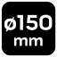 Kotač za čišćenje glavčina, 150 mm, pogon 1/2" 11-136