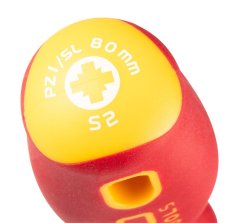 Csavarhúzó plusz-mínusz 1000 V, SL/PZ1 x 80 mm 04-219