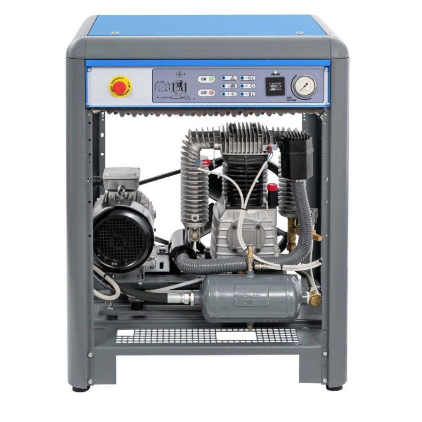 Csendes kétdugattyús kompresszor APZ 900+ 10 bar 7,5 LE/5,5 kW 400V 665 l/min 3 l - csillag-delta csatlakozás 34650-S