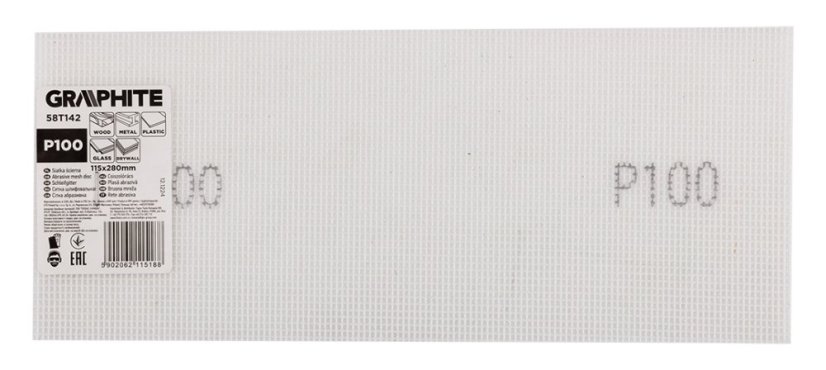 Mreža za mljevenje bijela 115 x 280 mm, P100 58T142
