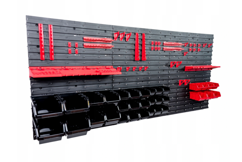 Stena na náradie 172x78cm + 33 boxov