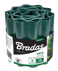 Hullámos műanyag ágyásszegély 20cmx9m green