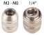 Adapter za slavine, 1/4" DR M3-M8 12-904