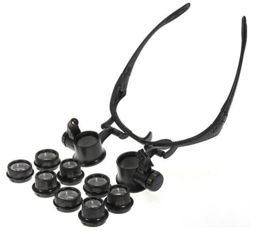 Ochelari cu lupă și LED 10x 15x 20x 25x
