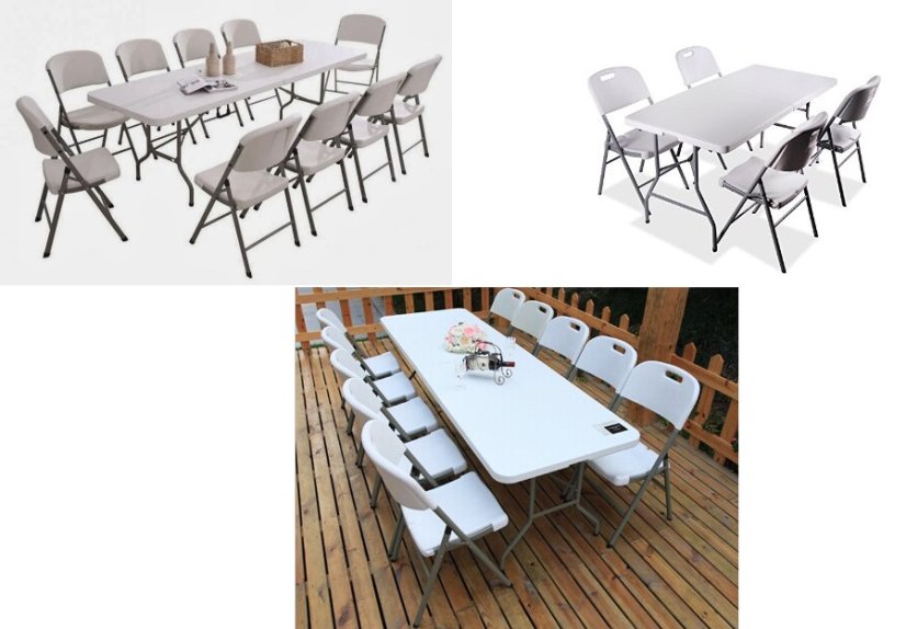 Összecsukható catering asztal 180x76x74cm