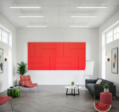 Akustický panel Obdélníky 50x50cm, tloušťka 3cm, červený