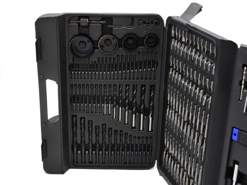 Bit és fúrófej készlet fához, fémhez és betonhoz G38113 217db PROFI