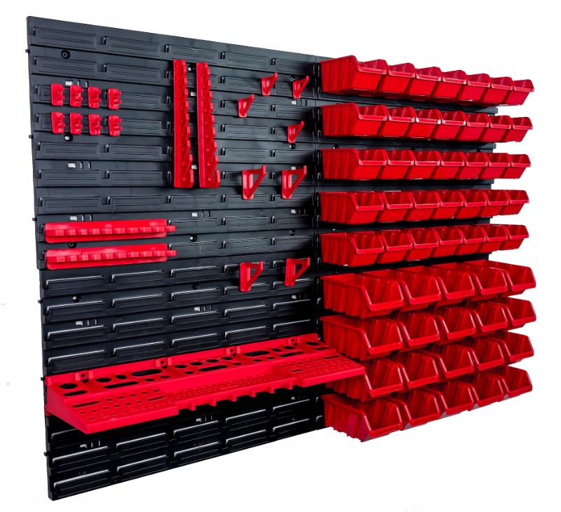 Panou de perete pentru scule 115x78 cm + 55 cutii