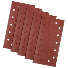 Brusilni papir z velcro 115 x 230 mm, K80, 5 kosov, z luknjicami 55H722