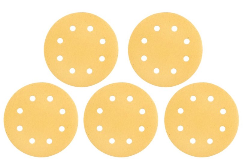 Brusni papir s čičkom 180 mm, K120, 5 kom, s 8 rupa za brusilicu 59G263 54H023
