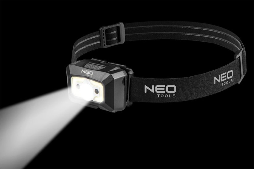 Baterie USB čelovka 250 lm COB LED + senzor pohybu 99-073