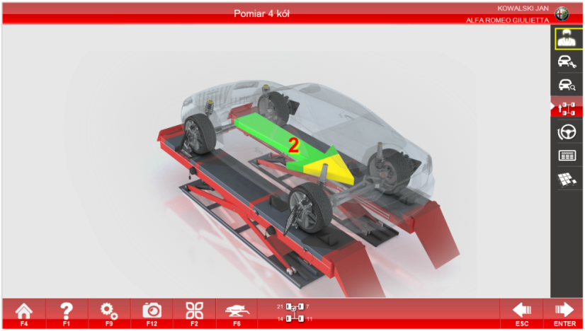 Aparat geometrie roți 3D Invento S400 – sistem automat, 230V