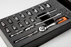Steckschlüssel 1/4", Satz mit 19 Stück 84-237