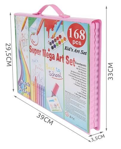 Set pentru pictură roz pentru copii 168 piese