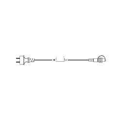 Napájecí kabel pro PROFI venkovní LED osvětlení, 1,8m, černý