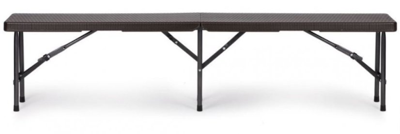 Catering készlet asztal + 2 pad 180cm Brown Rattan