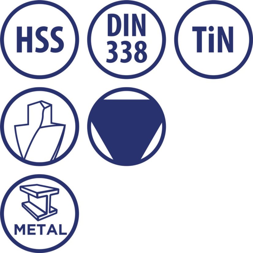 Baildon fúrószár DIN 338 RN 11 mm, HSS TiN (S), 142-94 mm (3 hornyos szár) 71111003
