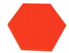 Panou acustic hexagonal 50x50cm, grosime 5cm, roșu