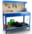 Werkbank für Werkstatt 115x55x140 cm Blau HD15823