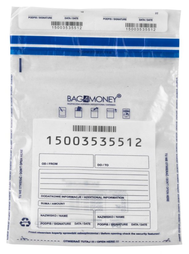 Biztonsági tasak B4 TRANSZPARENS 50db