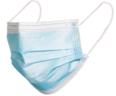 Jednorázové rúško na tvár s gumičkou, 50ks trojvrstvové