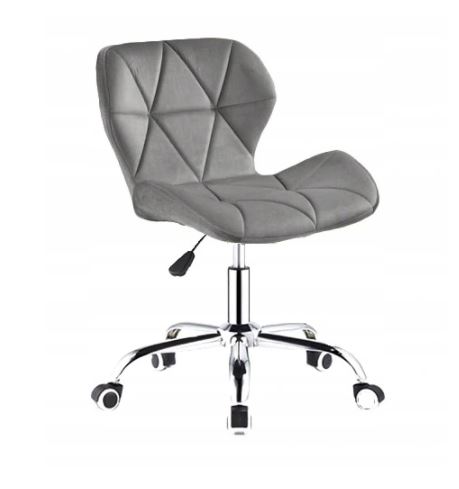 Bársony irodai szék Light Grey