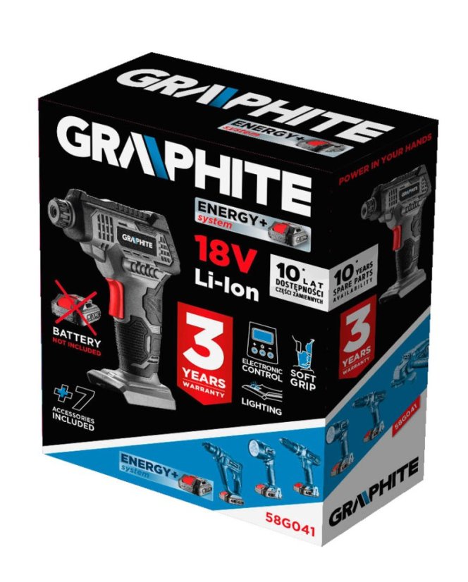 Akku-Kompressor Energy+ 18 V, LCD-Anzeige, ohne Batterie 58G041